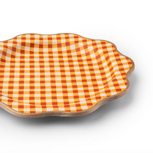 Elegant Fall Plaid Dinner Plates 10.75 | 8 count