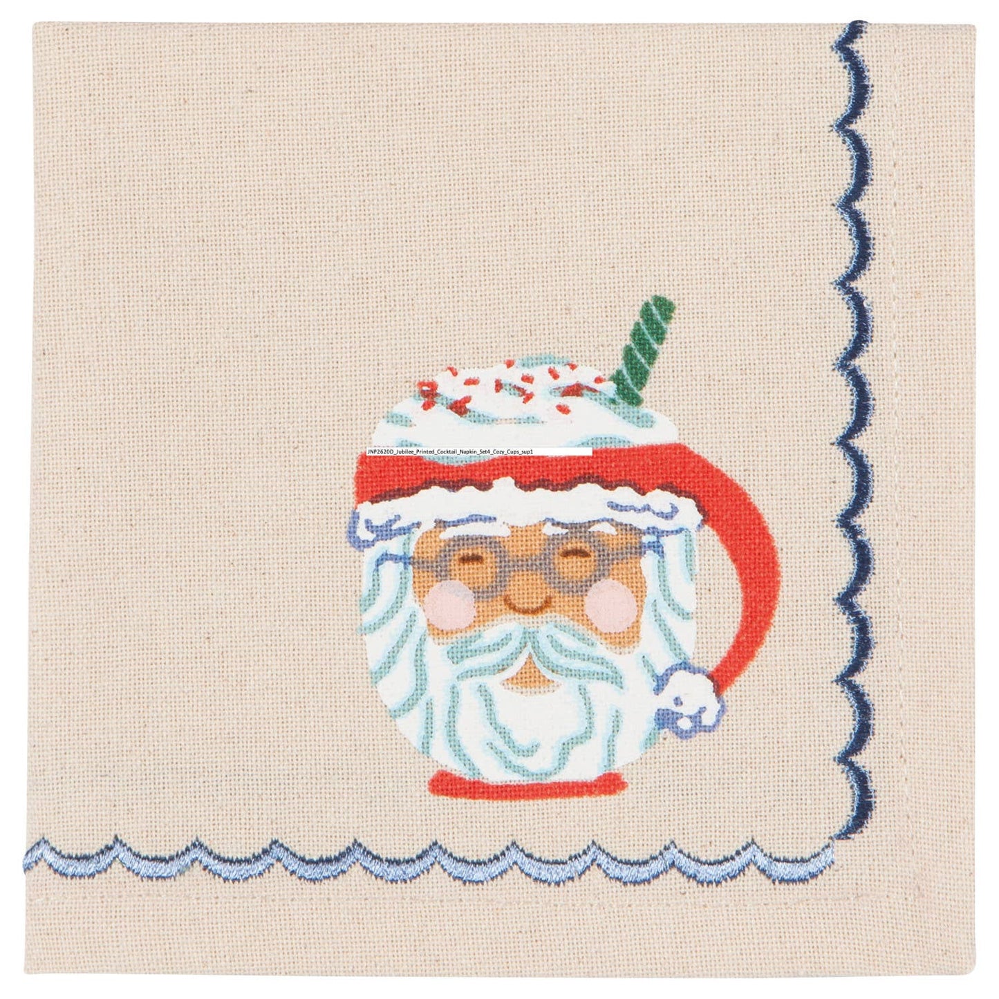 Cozy Cups Christmas Cocktail Napkins | Set of 4