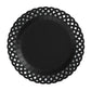 Black Basketweave Dinner Paper Plates from Gatherings by Curated Paperie with a woven pattern and sturdy paper material.