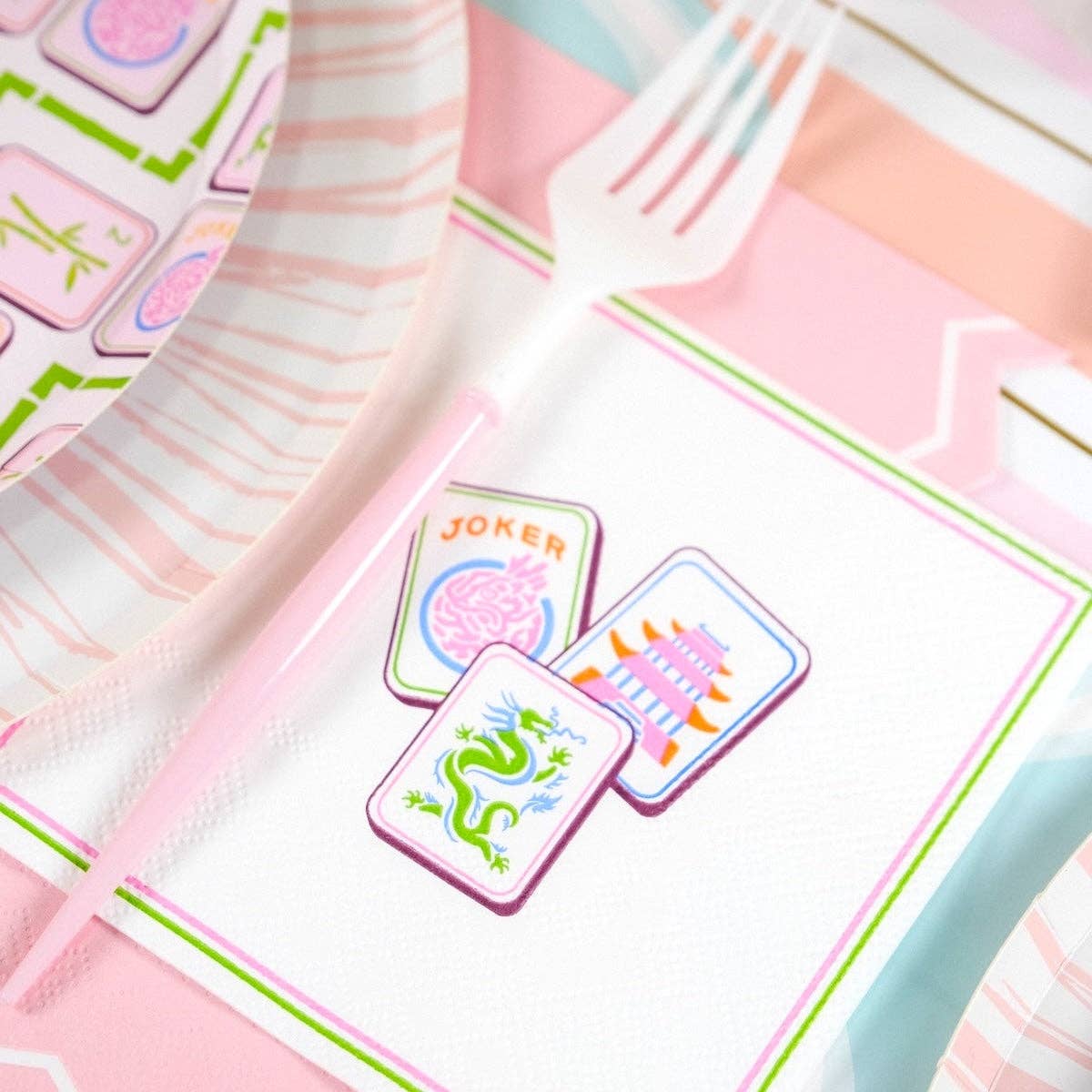 PRE-ORDER | Mahjong Cocktail Napkins - Porcupine Paper Co.