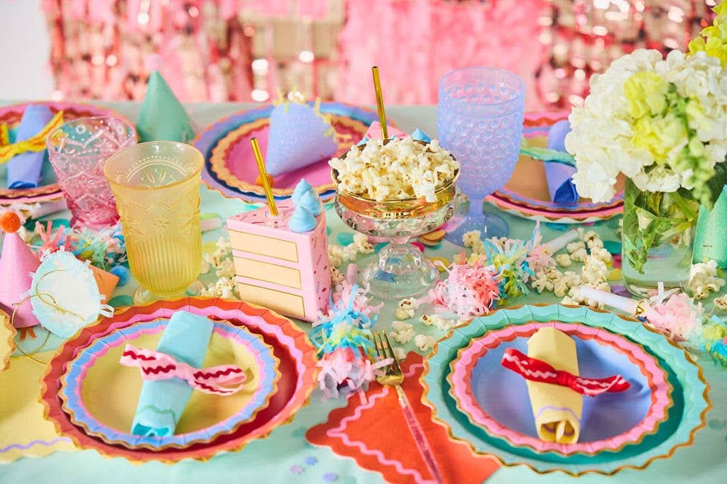 Rainbow Ric Rac Assorted Lunch Napkin - Porcupine Paper Co.