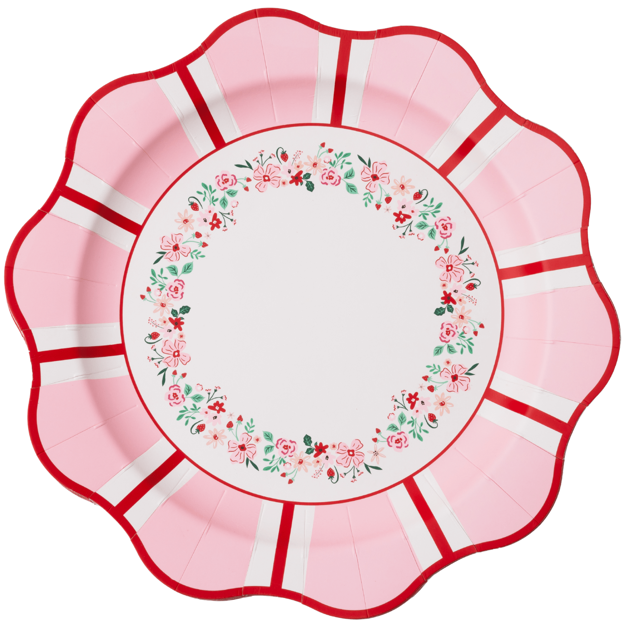 Pink & Red Floral Dinner Plates - 11