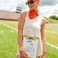 PREORDER | Orange & White Silk Scarf
