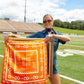 PREORDER | Orange & White Silk Scarf