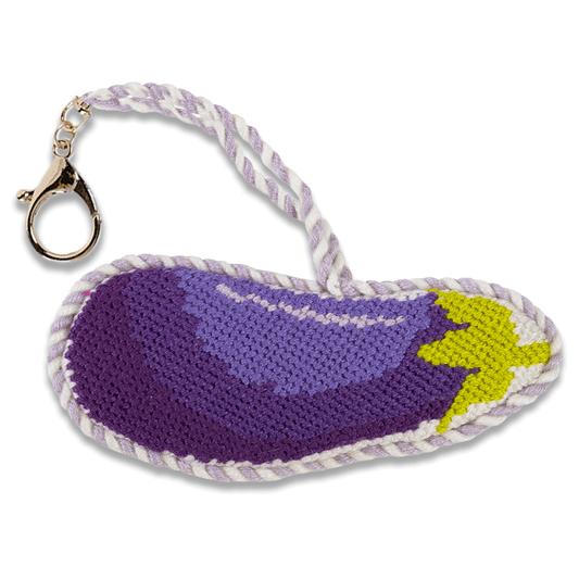 Eggplant Emoji - Bag Charm - Porcupine Paper Co.