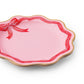 Elegant Pink Peppermint Bow Dinner Plates | 8 count