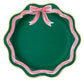 Elegant Green Peppermint Bow Dinner Plates 11" | 8 count