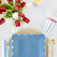 Hamptons Blue Large Scallop 11" Paper Plates | 8 count