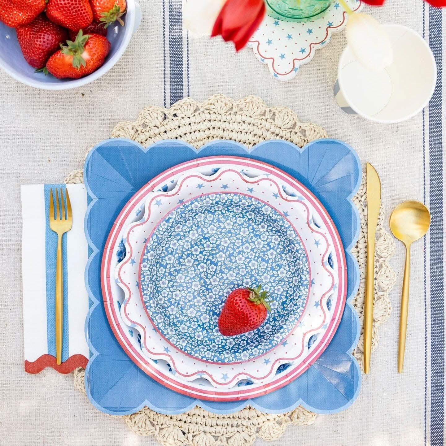 Hamptons Stripes Dinner Napkin | 24 count