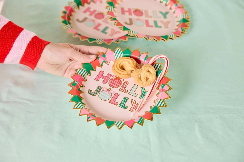 Holly Jolly Celebration Dessert Plates | 10 count