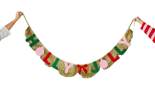 Holly Jolly Cheer Reuseable Banner