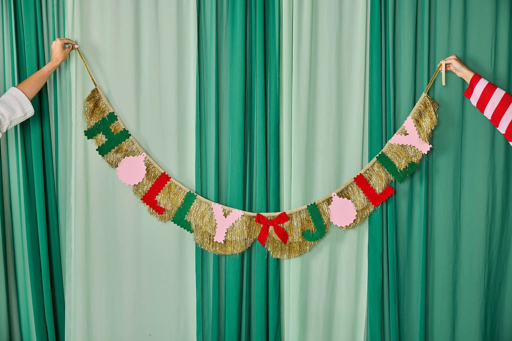 Holly Jolly Cheer Reuseable Banner