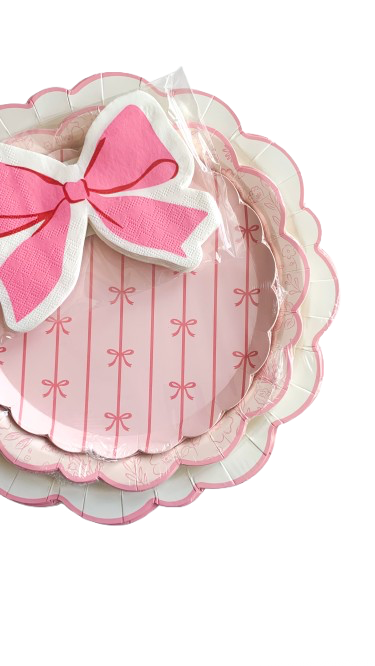 Pembroke Pink Edge Scallop 12" Plate | Set of 8
