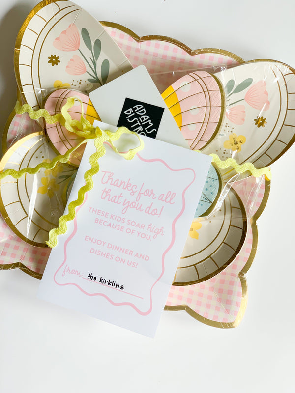 Soar High Dinner and Dishes Printable – Porcupine Paper Co.