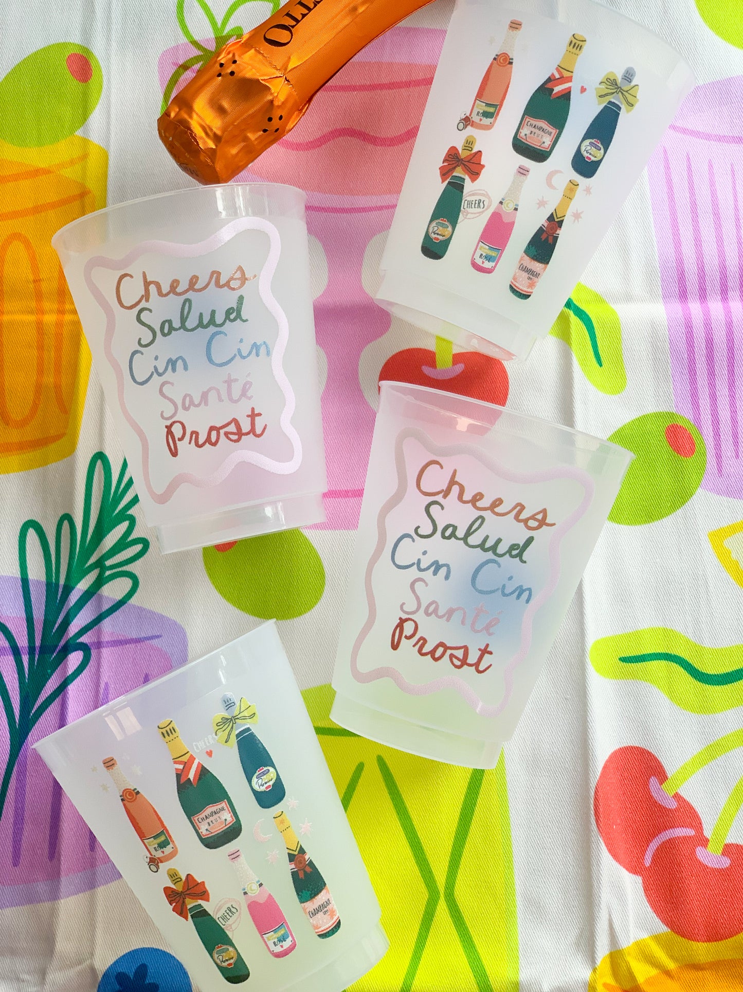 Cheers Salud Frosted Cups | Pack of 6
