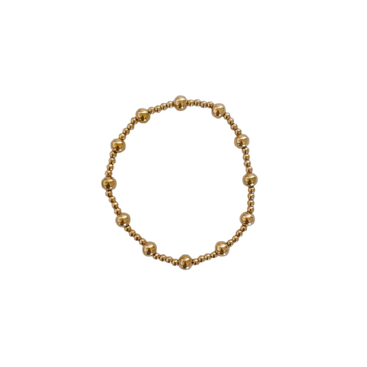 2MM & 6MM Gold-Filled Beaded Bracelet