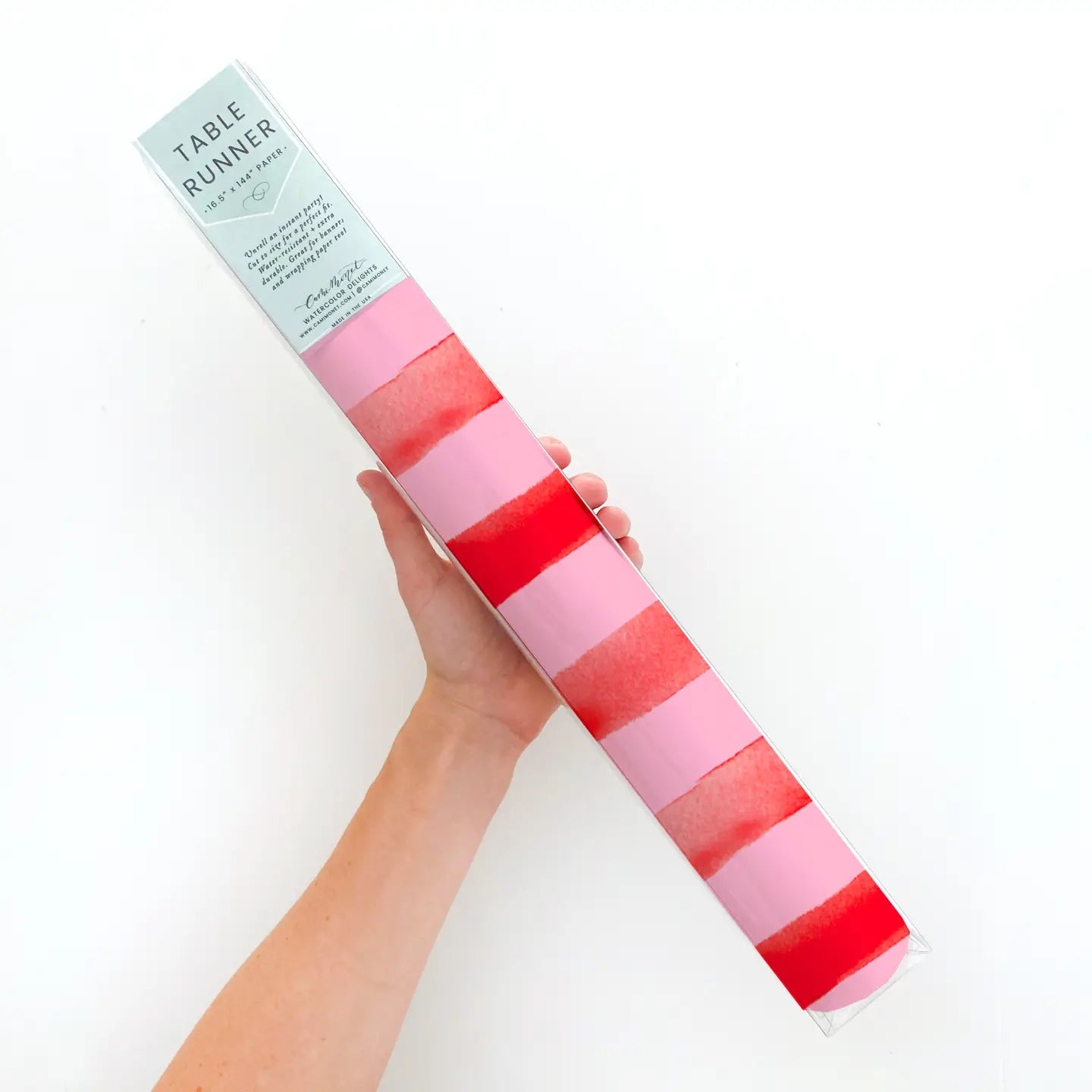 Red and White Stripe Table Runner Party Decor | Valentine's Party