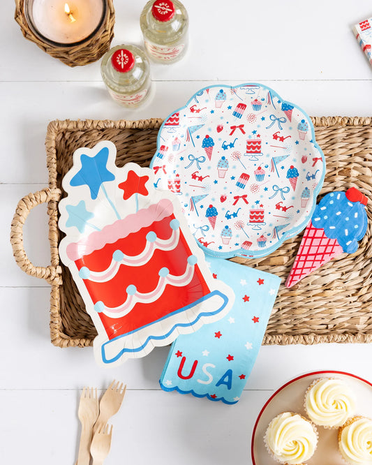 Summer Cake Shaped 11" Paper Plate | 8 count