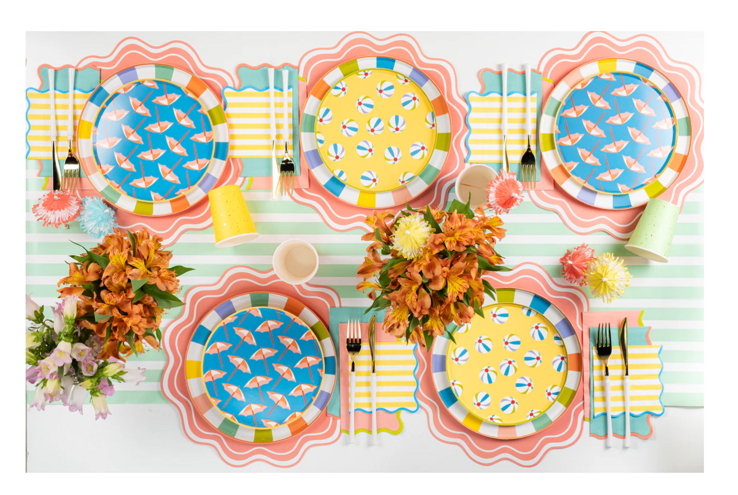 Summer Fun Dinner Paper Plates | Set of 8