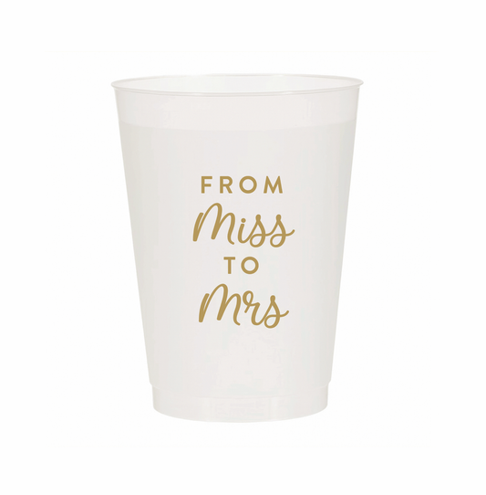 Miss to Mrs Frosted Cups | Pack of 6