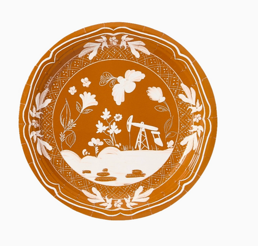PRE-ORDER | Texas Nodding Donkey Paper Plates 8" | 8 count