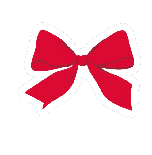 Holiday Cocktail Napkins | Red Bow Die Cut - 20ct