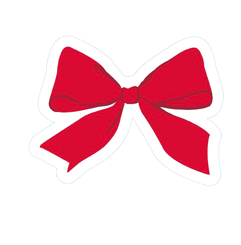 Holiday Cocktail Napkins | Red Bow Die Cut - 20ct