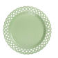 Gatherings by Curated Paperie Sage Basketweave Dinner Paper Plates, 10.5-inch, set of 8, featuring a textured basketweave design.