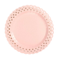 Pink Basketweave Dinner Paper Plates by Gatherings, 10.5-inch, set of 8, featuring a stylish basketweave design for special occasions.