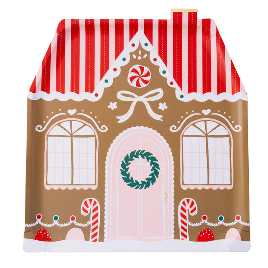 Sweet Gingerbread House Plates 10.75" | Set of 8