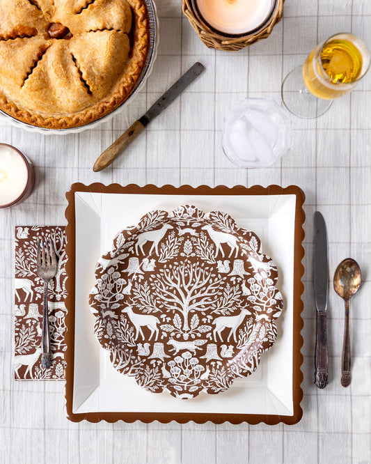 Woodland Toile Plates 10"| Pack of 8