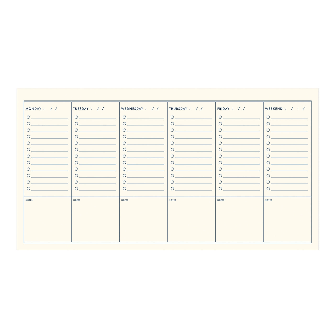 The Weekly Log Planner