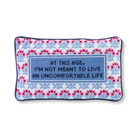Uncomfortable Needlepoint Pillow - Porcupine Paper Co.