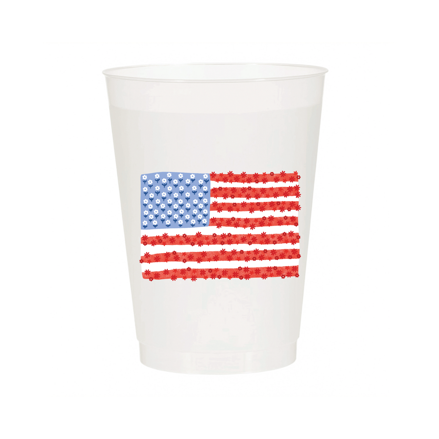 PRE-ORDER | Floral Americana Frosted Cups | Pack of 6