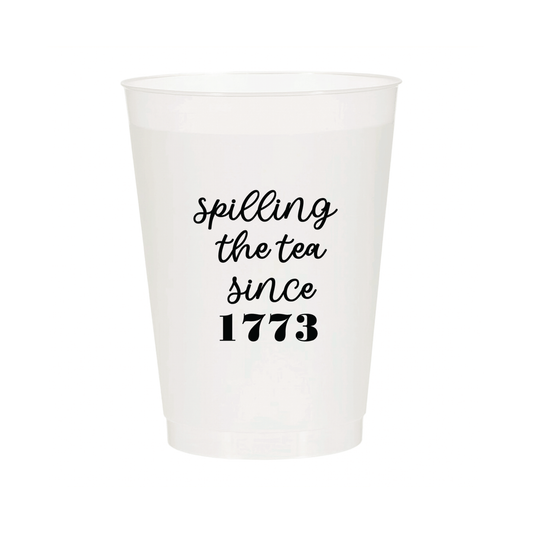 Spilling the Tea Since 1773 Frosted Cups | Pack of 6