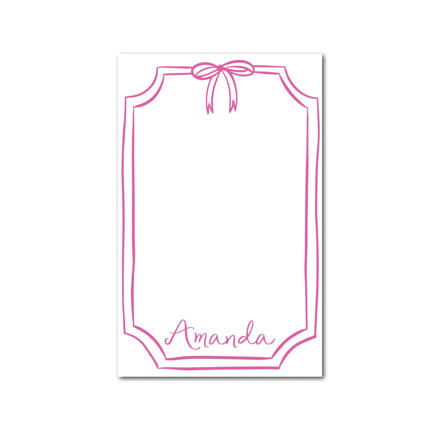 Whimsy Bow Personalized Notepad | 5.5x8.5