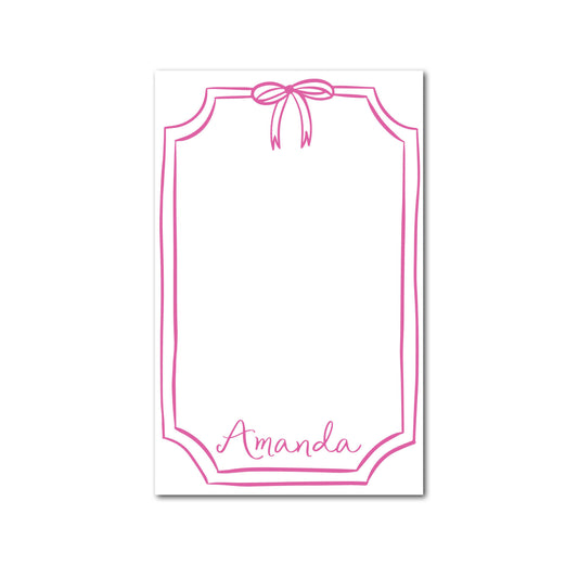Whimsy Bow Personalized Notepad | 5.5x8.5