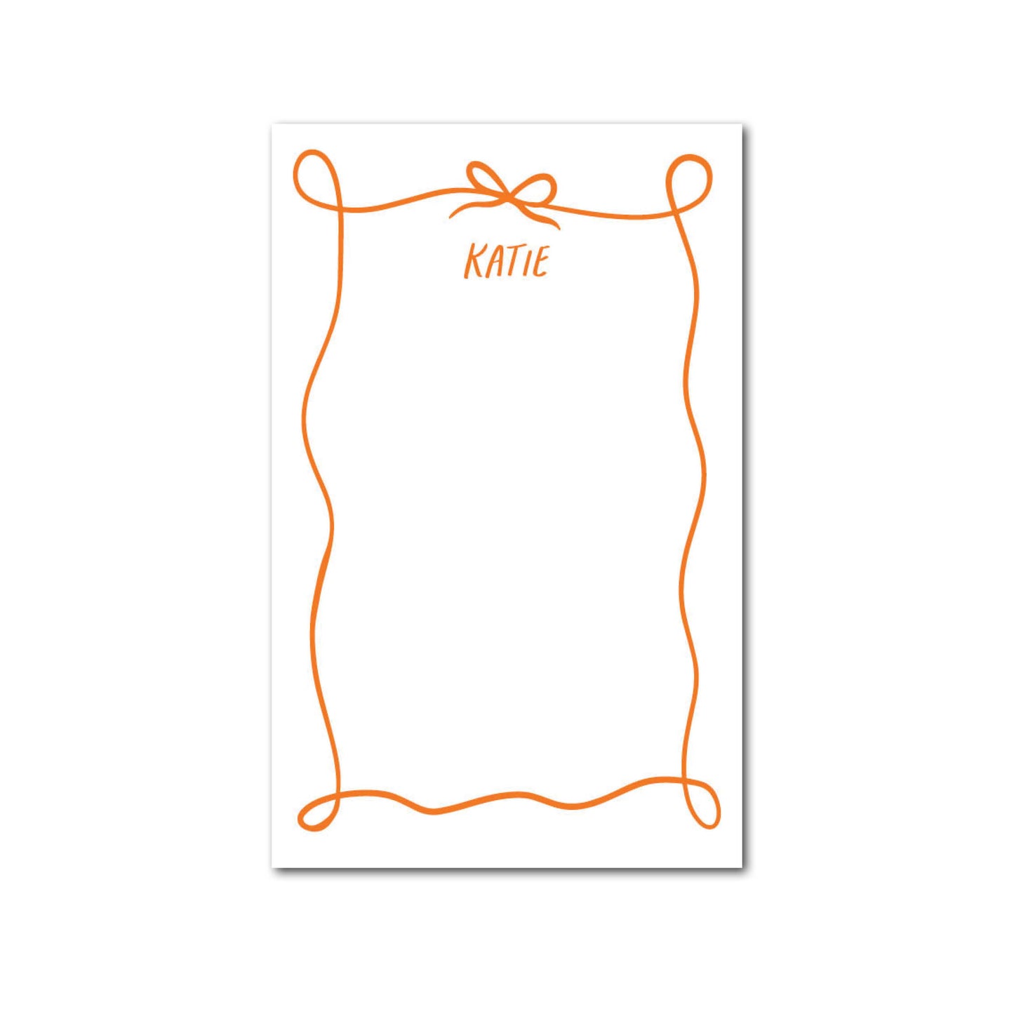 Playful Bow Personalized Notepad | 5.5x8.5