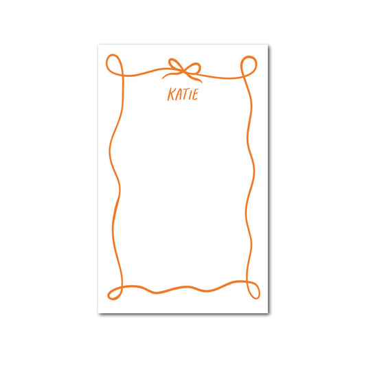 Playful Bow Personalized Notepad | 5.5x8.5