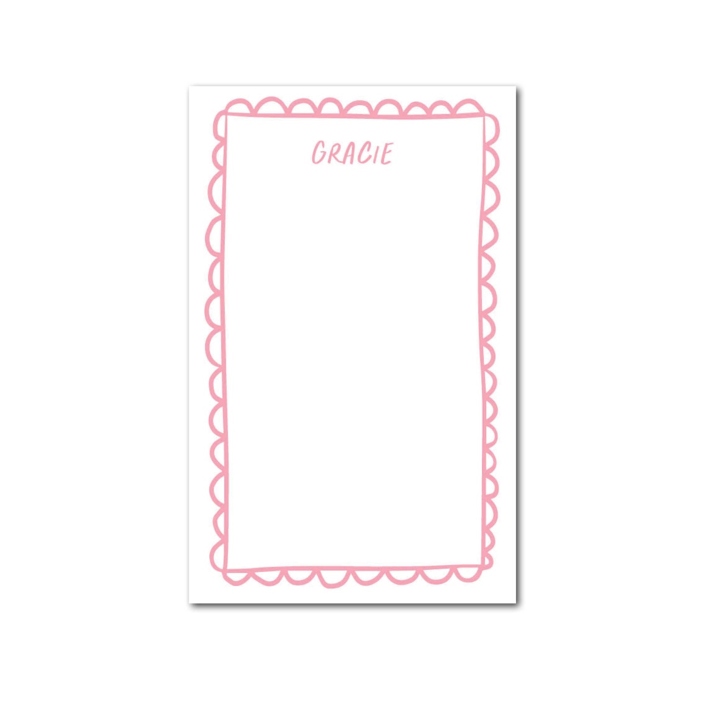 Scalloped Personalized Notepad | 5.5x8.5