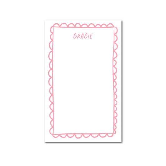 Scalloped Personalized Notepad | 5.5x8.5