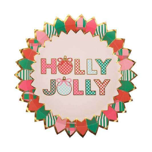 Holly Jolly Celebration Dessert Plates | 10 count