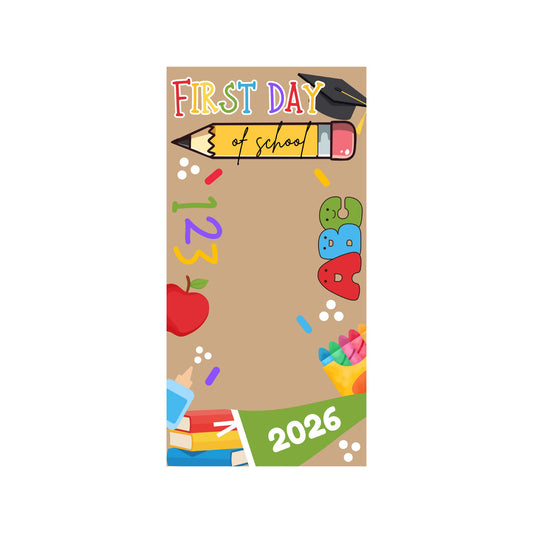 Hand Painted Back to School Banner - Large Vertical | 3' x 6'