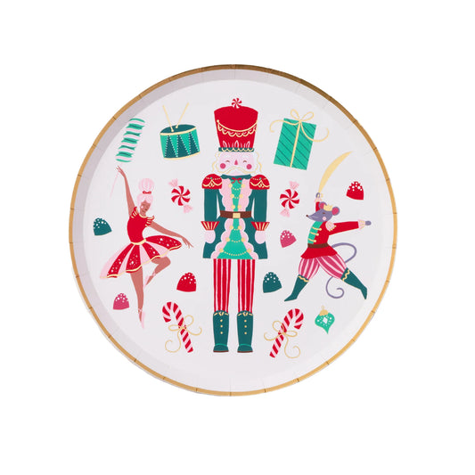 Whimsical Nutcracker Dessert Plates 8" | Set of 8
