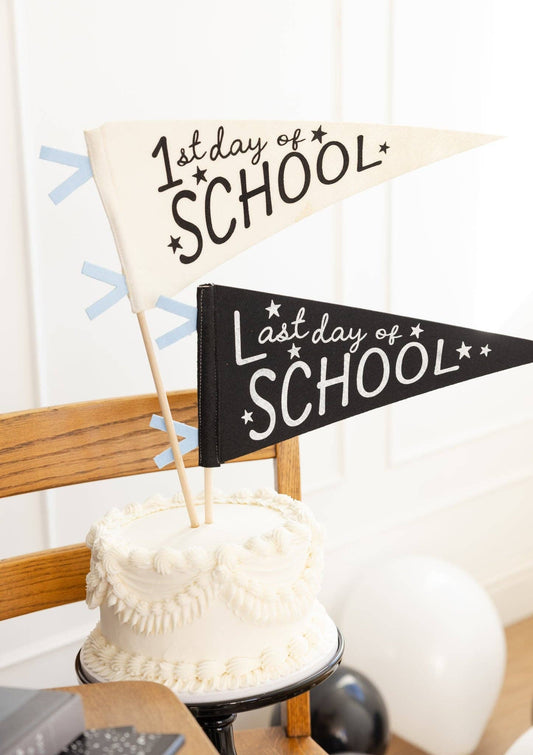 My Mind’s Eye 1st and Last Day Felt Pennant Set with colorful felt banners for school celebrations and classroom décor