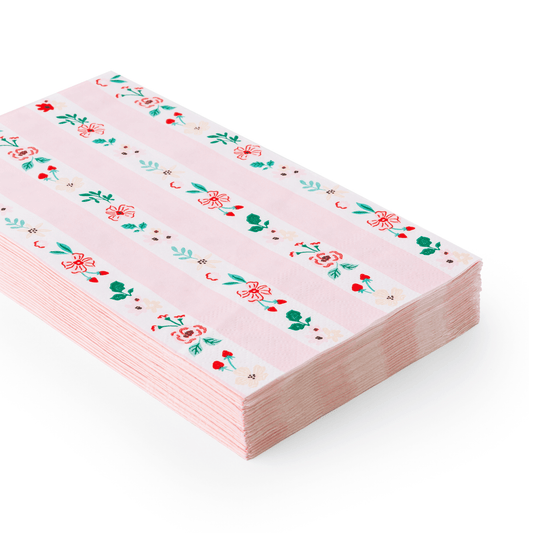 Pink & Red Floral Guest Towels | 20 Count - Porcupine Paper Co.