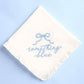 Something Blue Embroidered Hanky