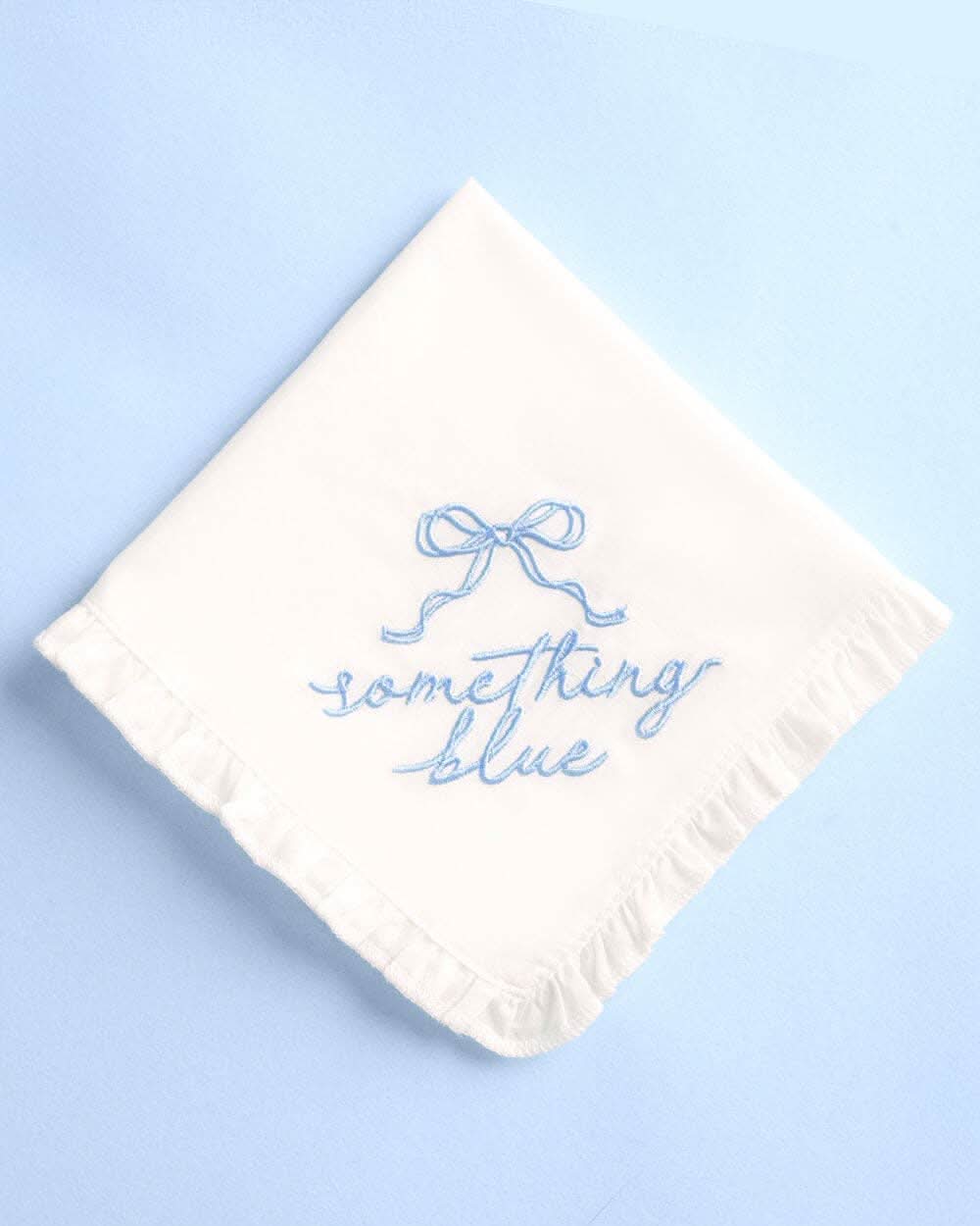 Something Blue Embroidered Hanky