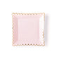 Blush Gold Foil Scalloped Square Plates - 9" | Set of 8 - Porcupine Paper Co.