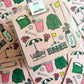 Set of 12 Augusta Golf Tournament Essentials disposable coasters by Thirteenwinks, featuring golf-themed designs for event protection.